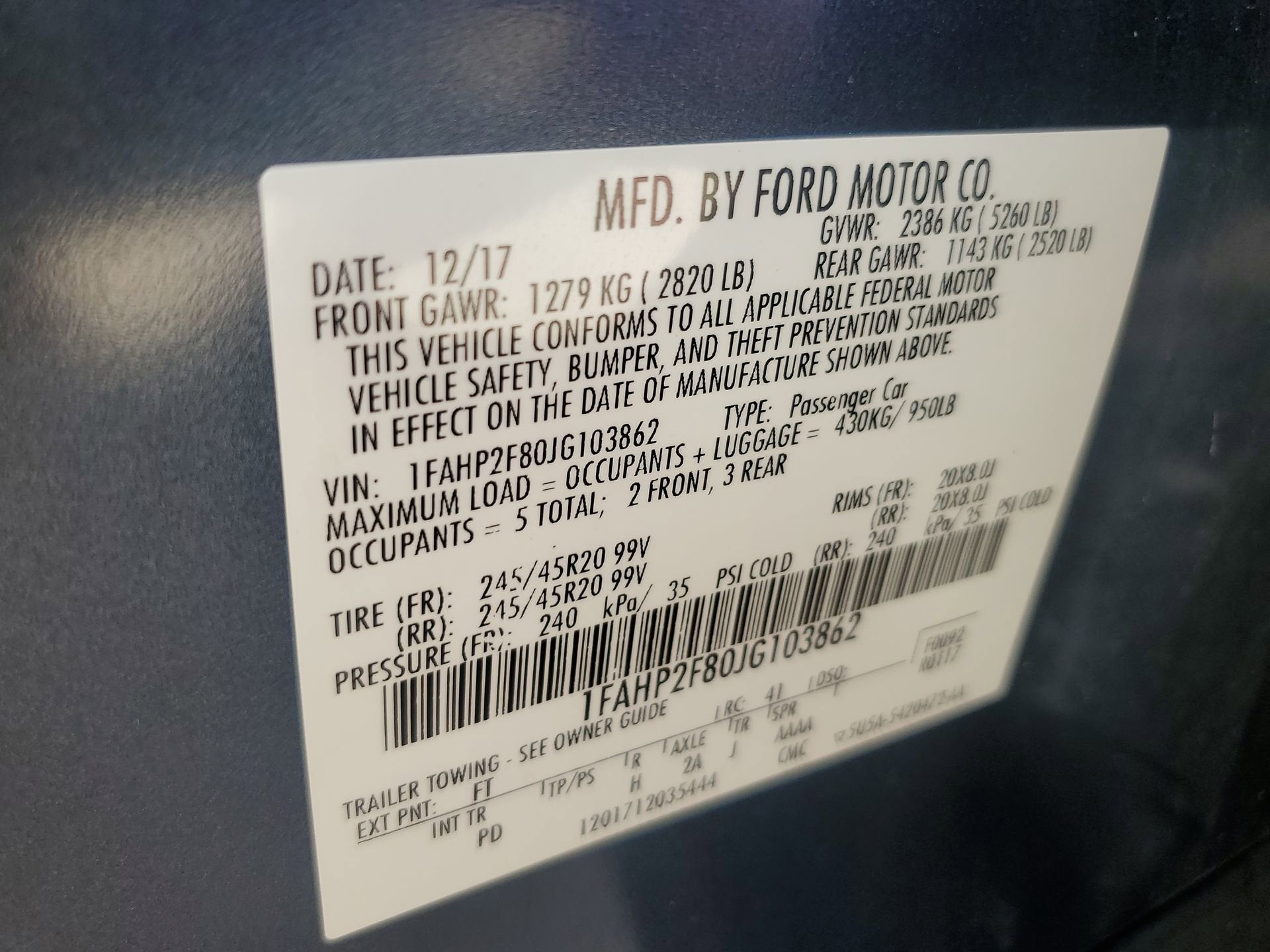 2018 Ford Taurus Limited