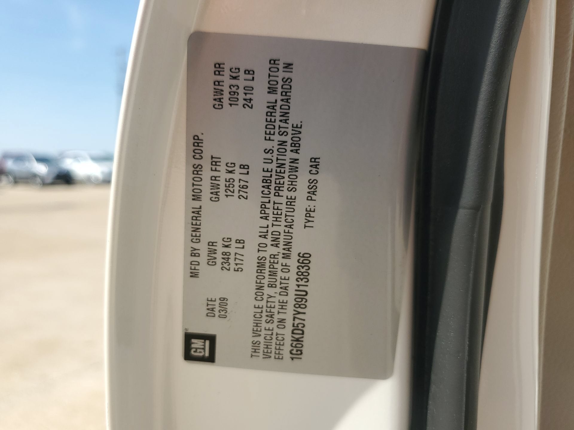 2009 Cadillac DTS w/1SB