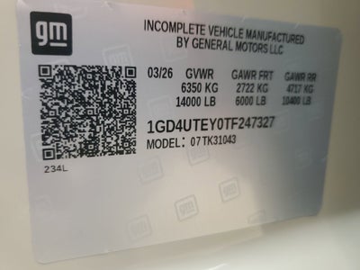 2026 GMC Sierra 3500 HD Chassis Cab SLE