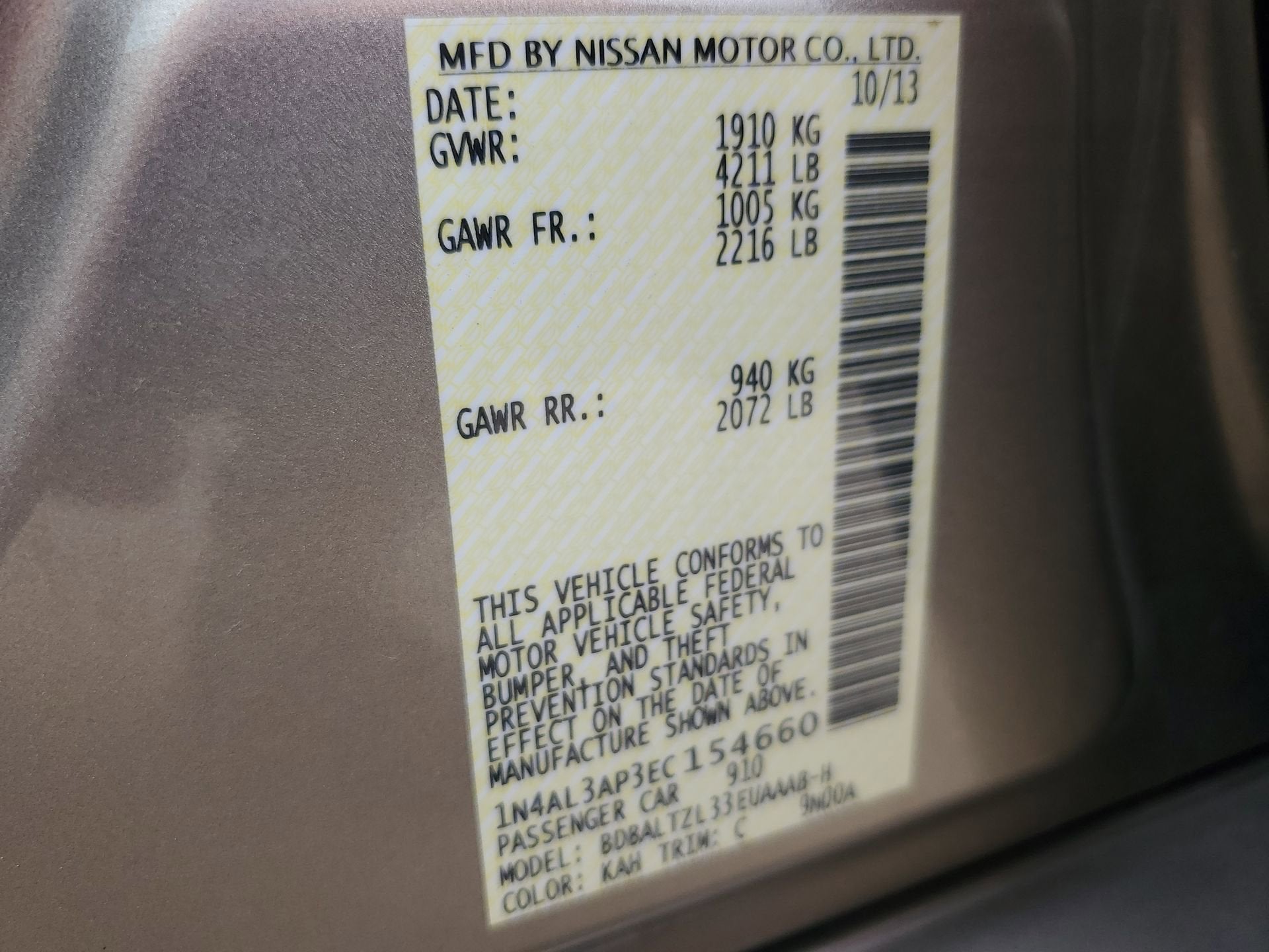 2014 Nissan Altima 2.5 SV