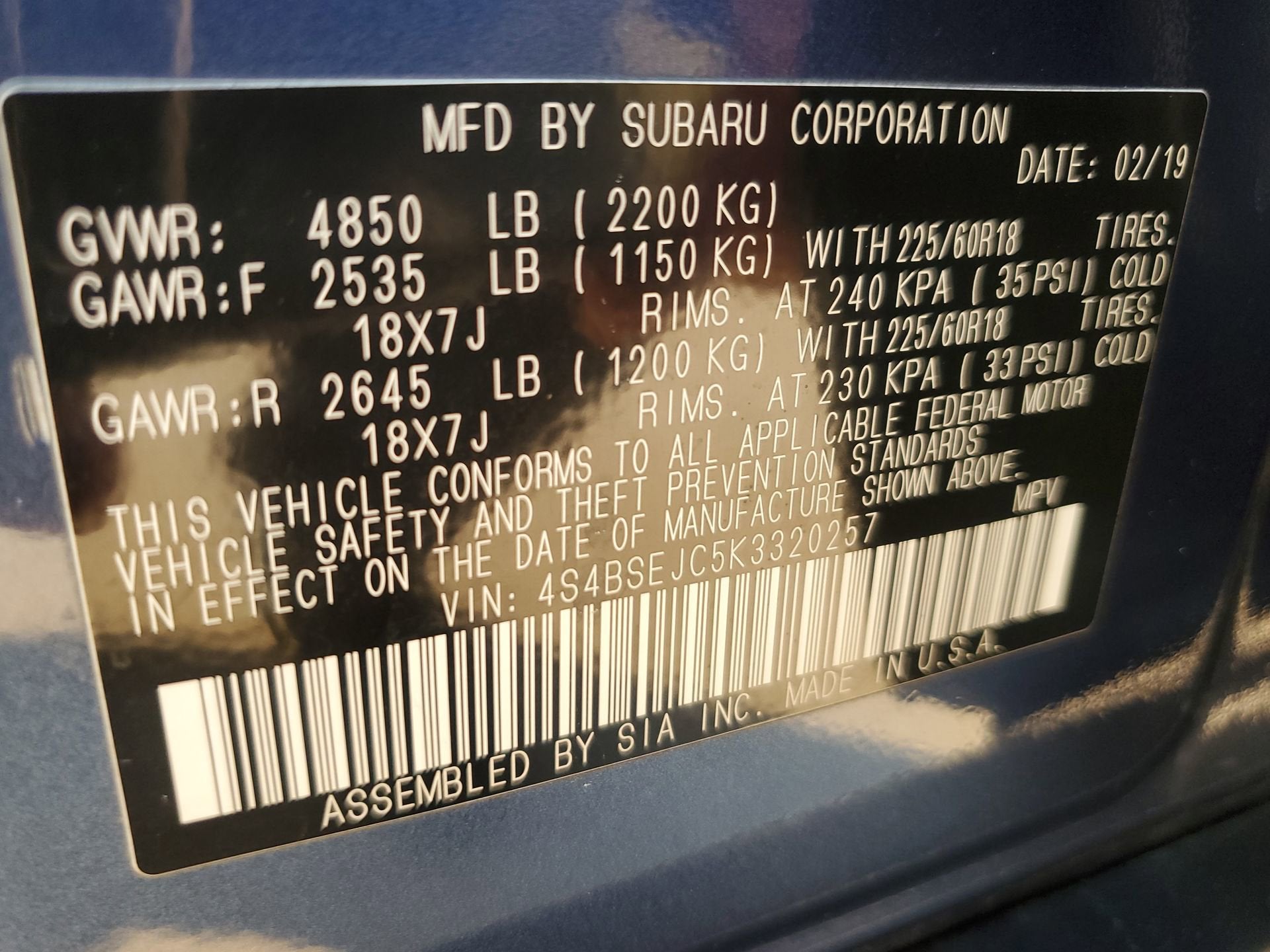 2019 Subaru Outback Limited