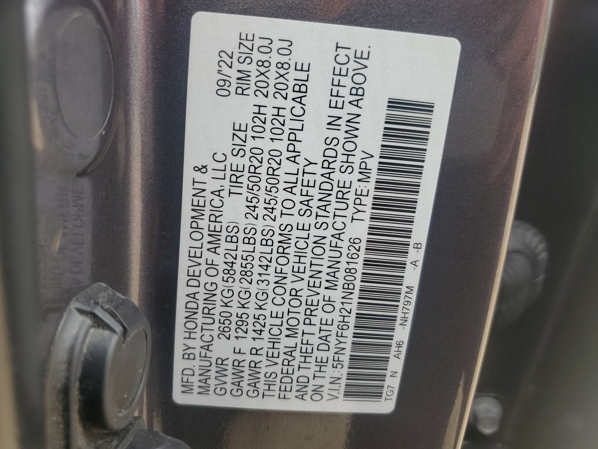 2022 Honda Pilot Special Edition