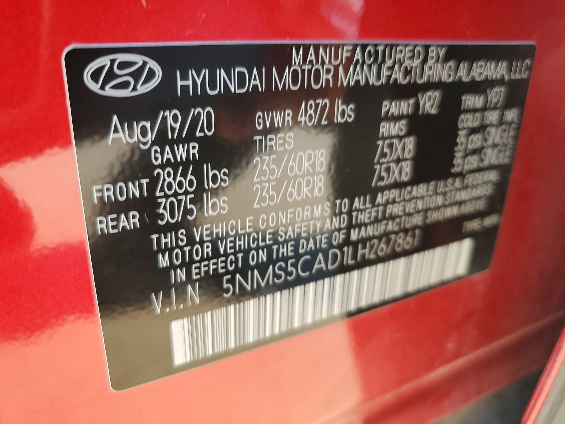 2020 Hyundai Santa Fe Limited