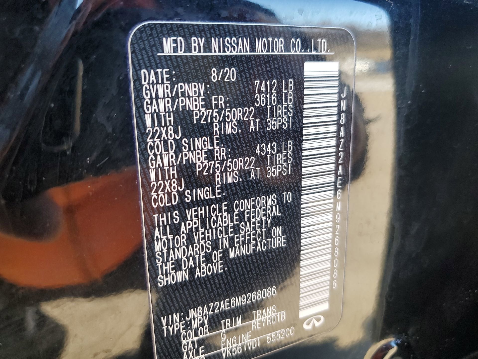 2021 INFINITI QX80 PREMIUM SELECT