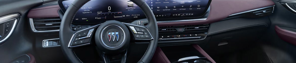 The steering column of the 2025 Buick Envision in Quincy, IL